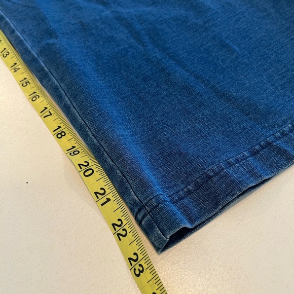Pure Jill Indigo Wide Leg Cropped  Pull On Pants Large - Picture 9 of 11